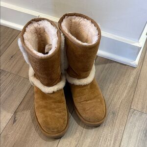UGG Brown Shearling-Lined Winter Boots